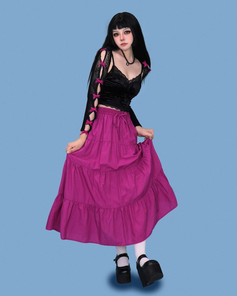lovely ribbon mesh layered point