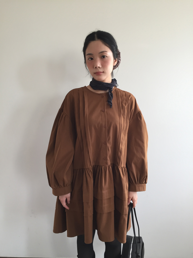 Pleatsby pintuck dress (2color)
