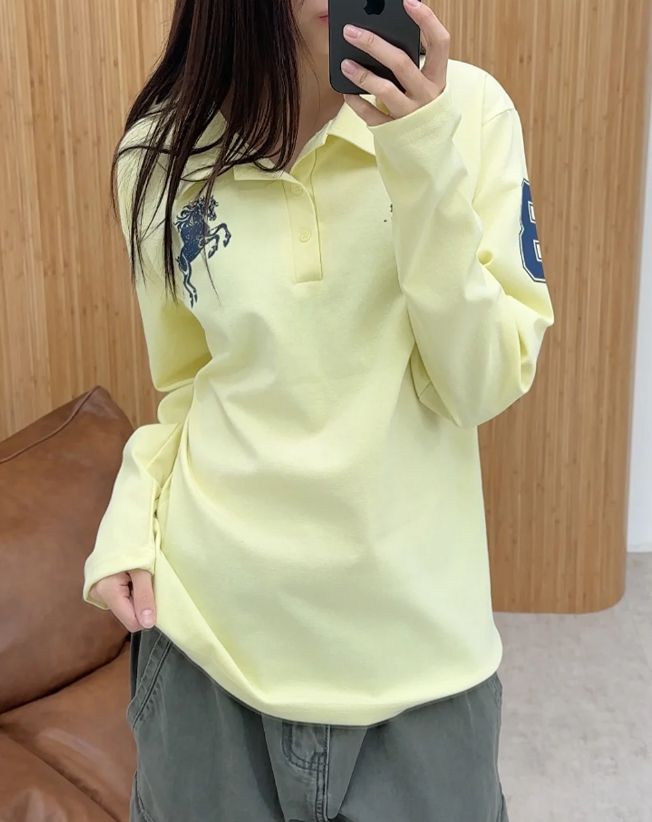 Mayen Horse Graphic Collar Tee