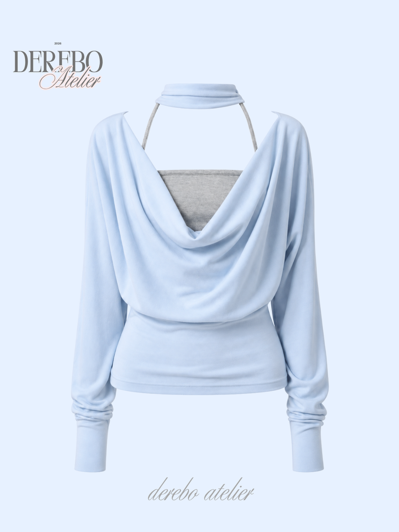 Sky Flow Choker Layered Top