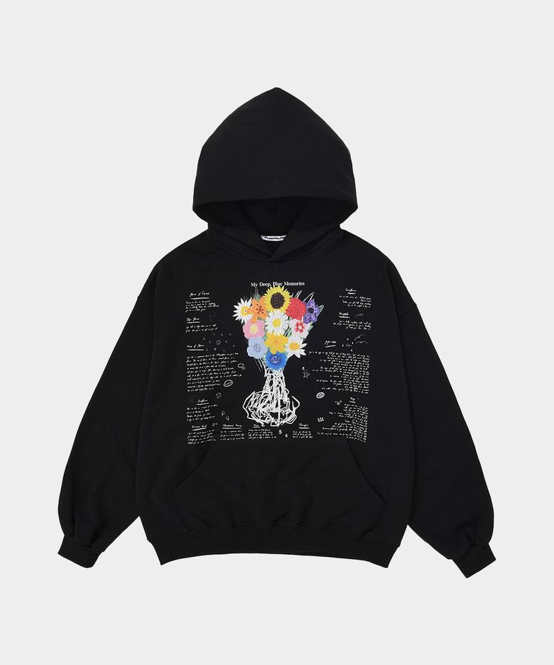 MYDEEPBLUEMEMORIES（マイディープブルーメモリーズ）の「MM トゥエルブフラワーフーディー (2 COLORS)（トップス）」