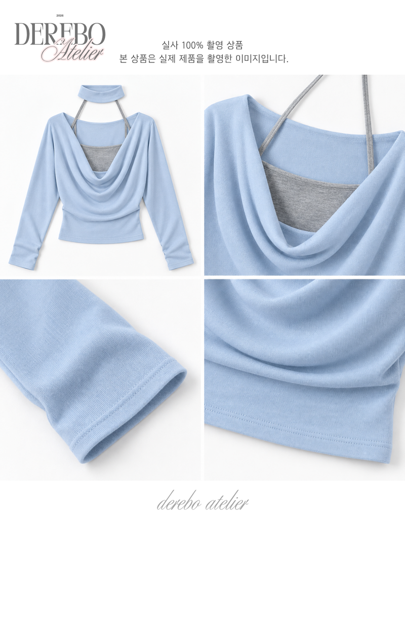 Sky Flow Choker Layered Top