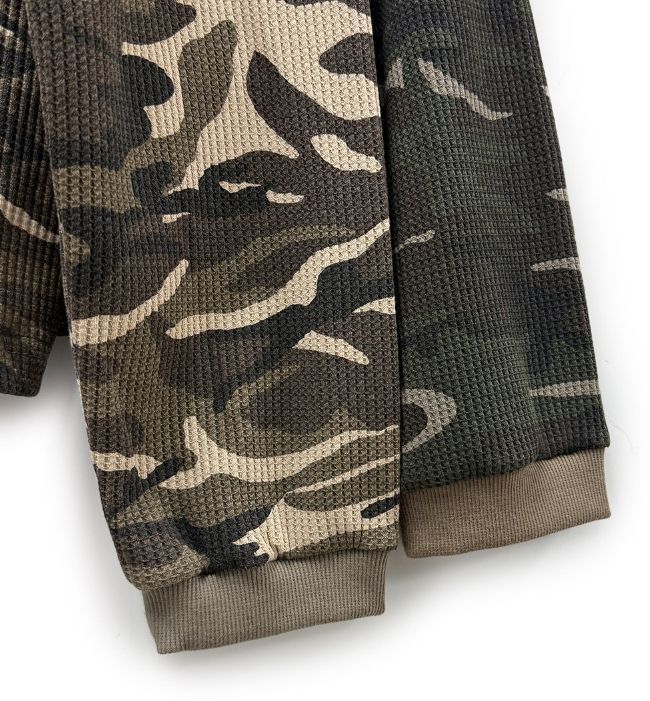 Demei Camo Waffle Long Sleeve