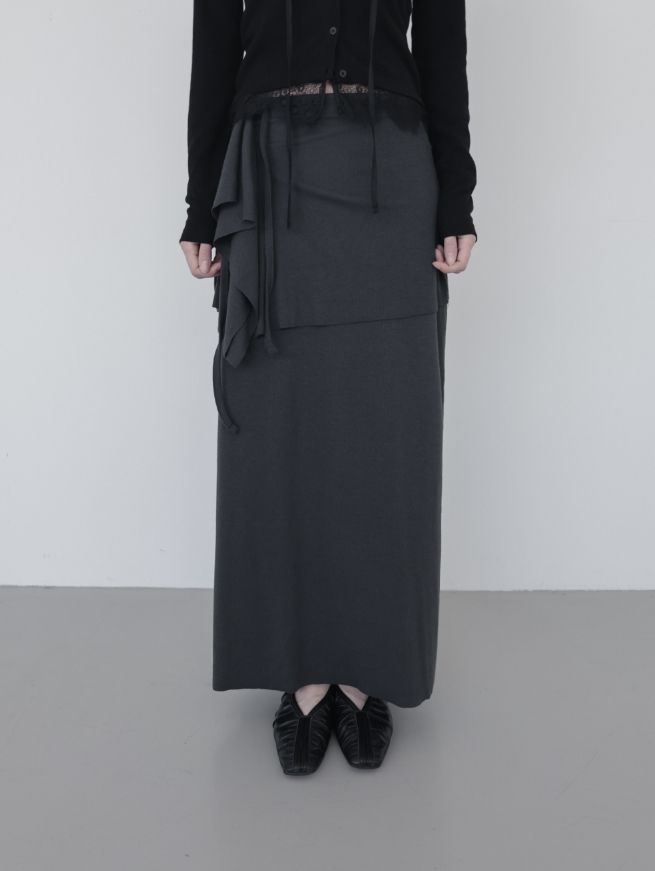 Ed Flare Layered Long Skirt