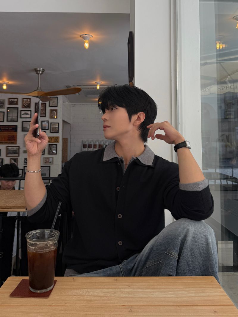 Mas layered collar cardigan