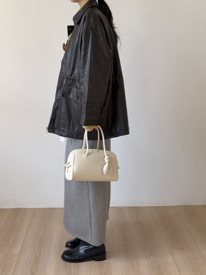 Eleanor Leather Safari Half Jacket