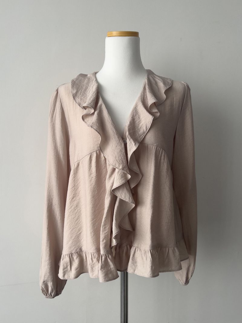 Pansy Frill V-Neck Blouse