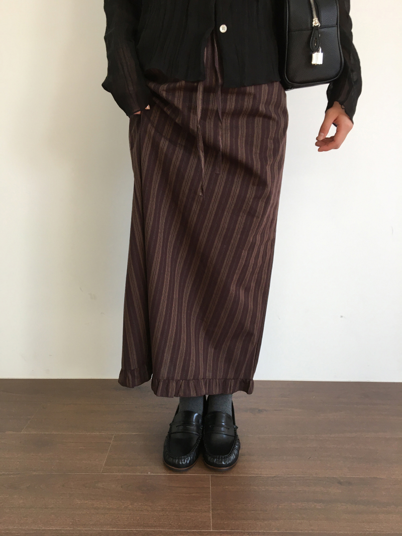 Cher frill long skirt (2color)