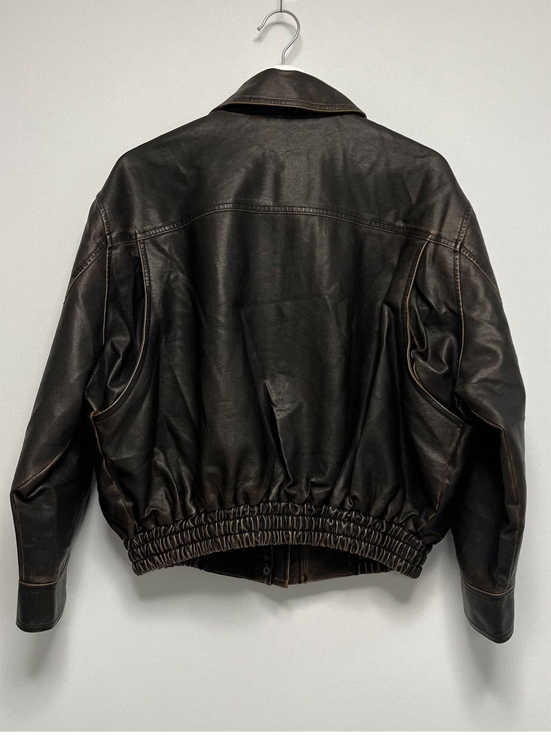 vintage leather jumper
