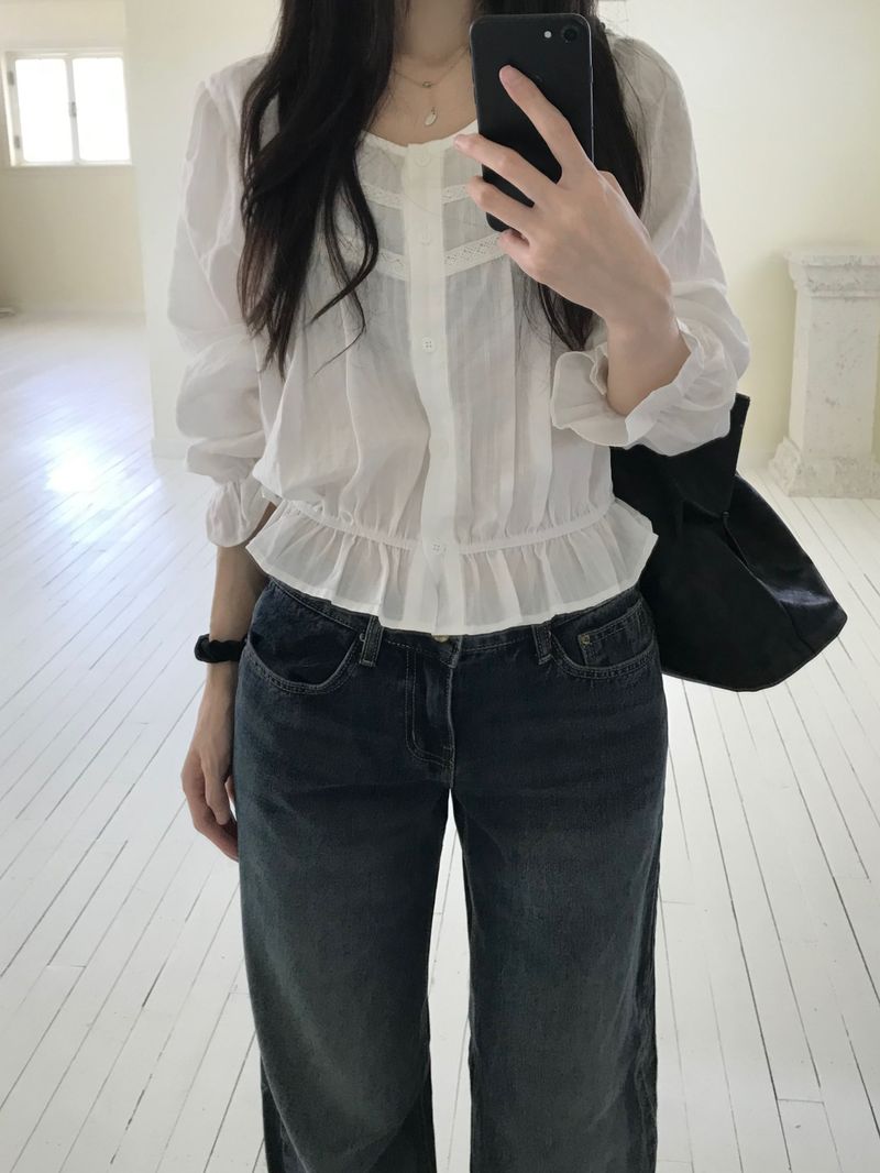 Lucy Frill Blouse (2 colors)