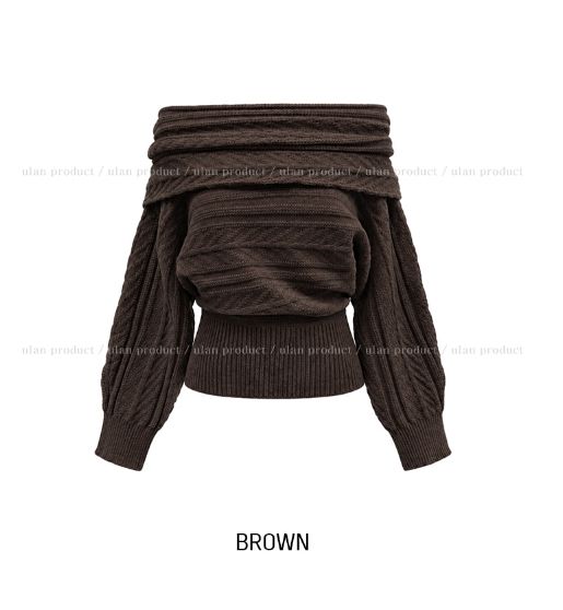 Blair Off-Shoulder Cable Knit