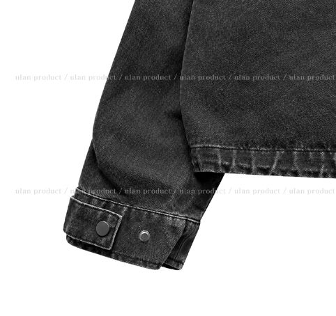 Maden Big Pocket Washed Cropped Denim Jacket