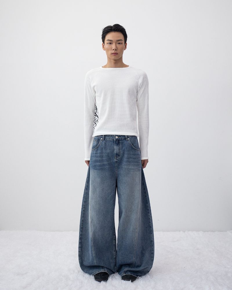 26FW★セクションカーブドワイドデニム