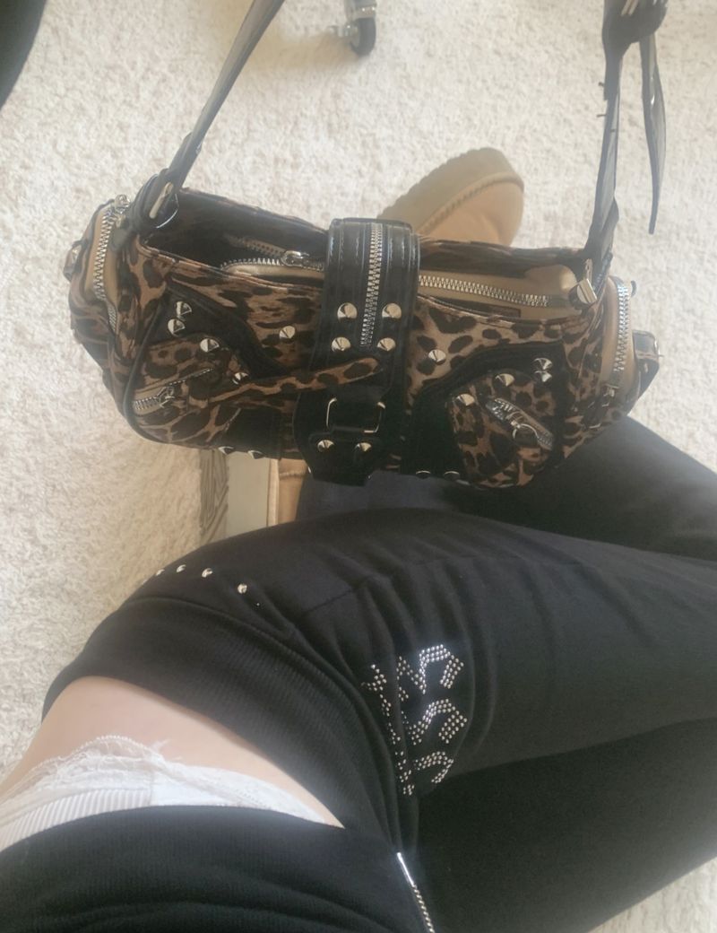 Tokio y2k Leopard Buckle Shoulder Bag