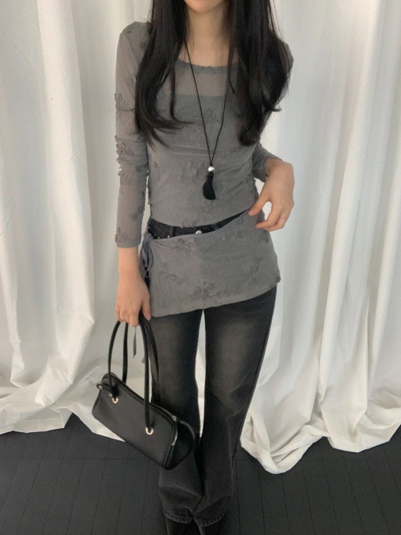 [set] Ekis Flower T-Shirt & Wrap Set