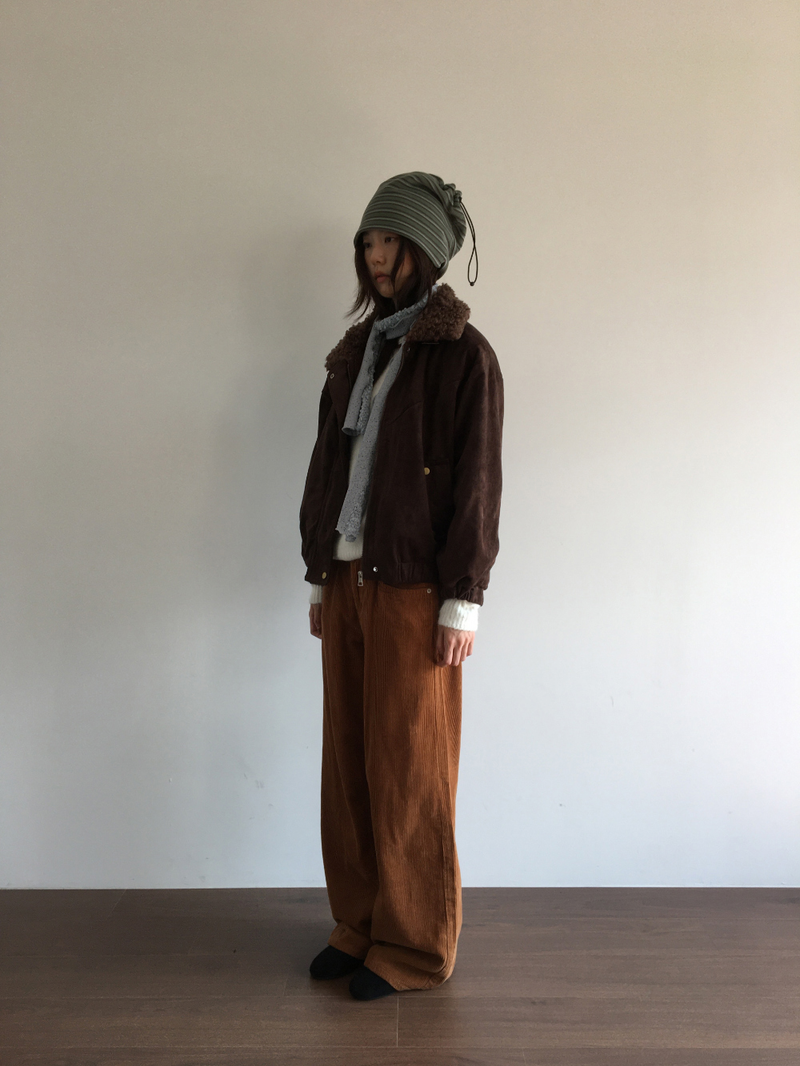 Roya Suede High-Neck Blouson (3color)