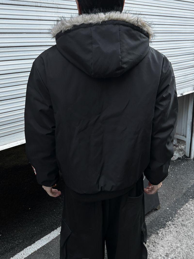 セリン フーデッド ショート パディング