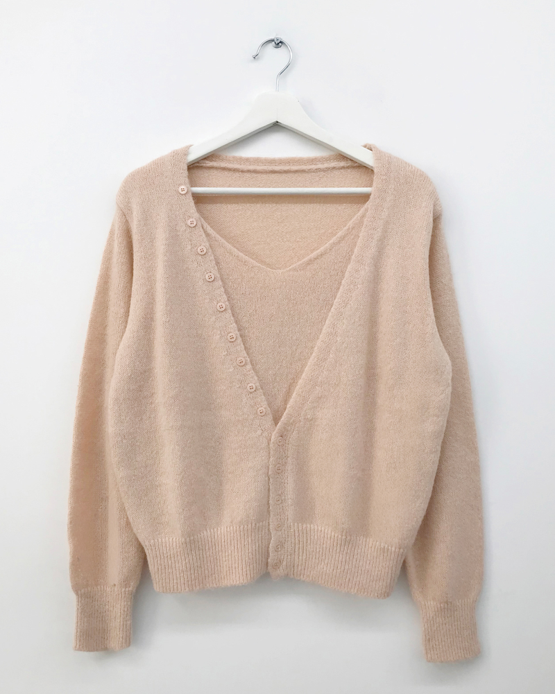 Tot Double V-Button Knit (4color)