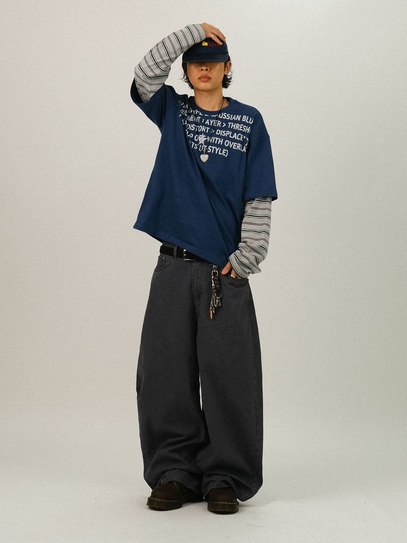 GN Curved-Fit Herringbone Pants