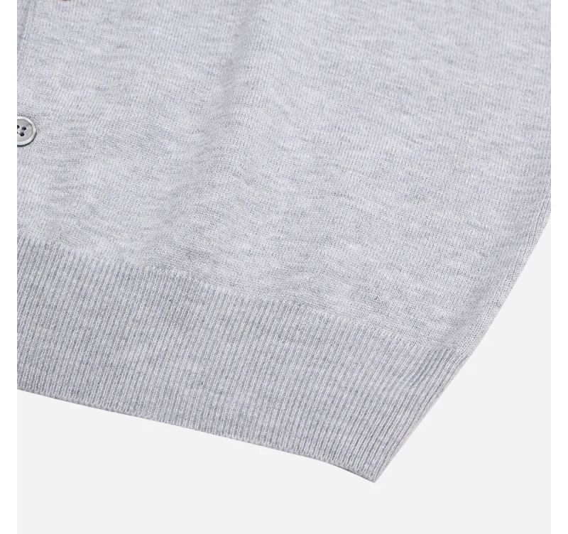 Stand Cropped Knit Cardigan