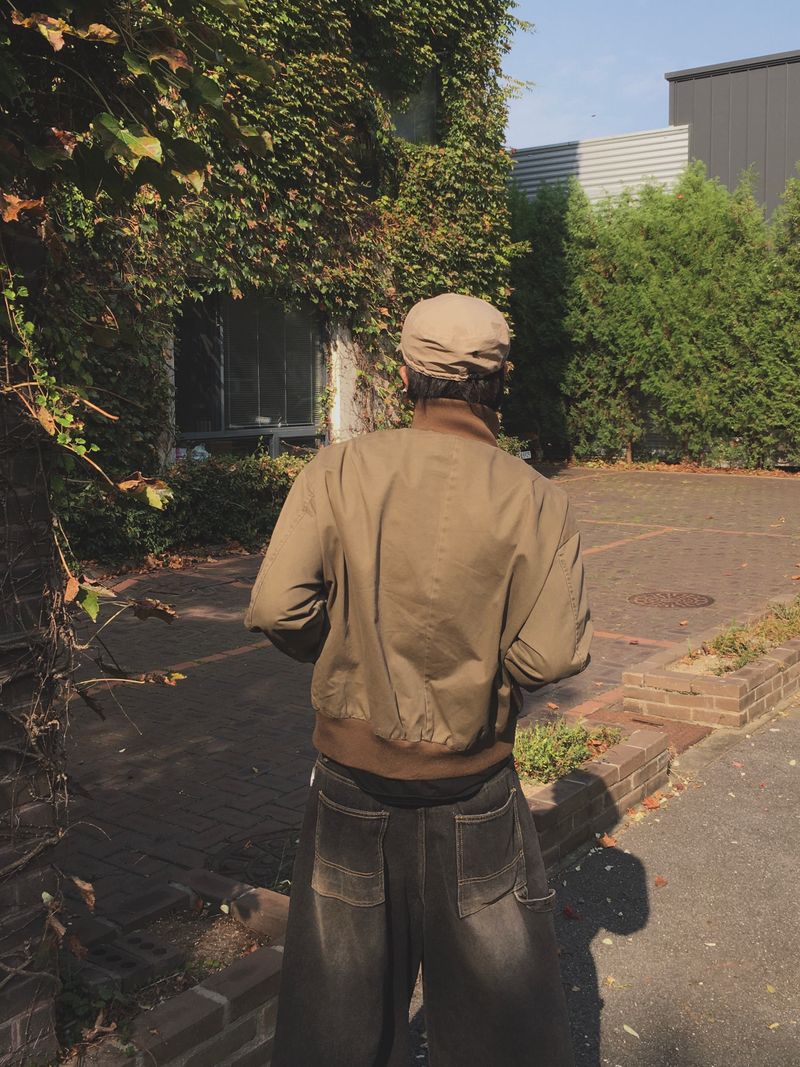 Ash Burn High-Neck Buckle Short Field Jacket 3C