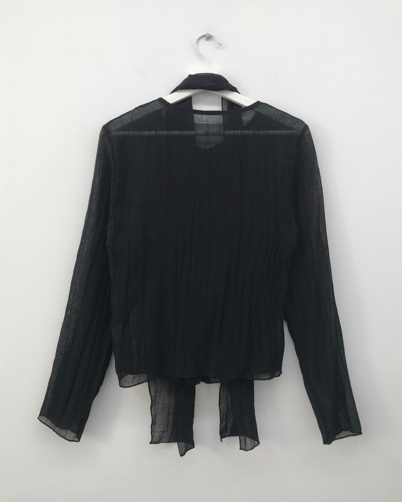 Sia Wrinkle Blouse + Scarf (2color)