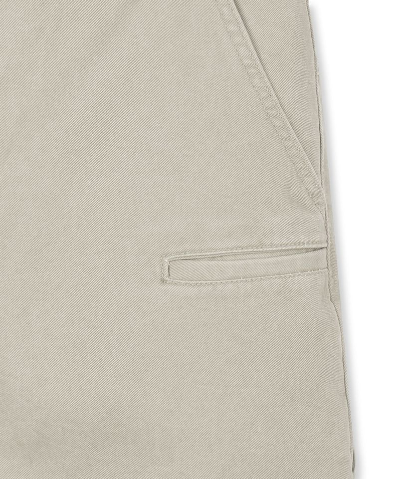 Washed Multi-Pocket Semi-Flare Pants - Light Gray