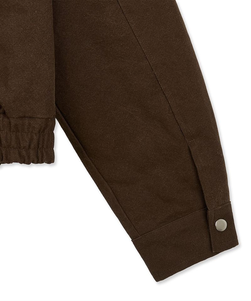 Fireman Buckle Crop Jacket - Brown
