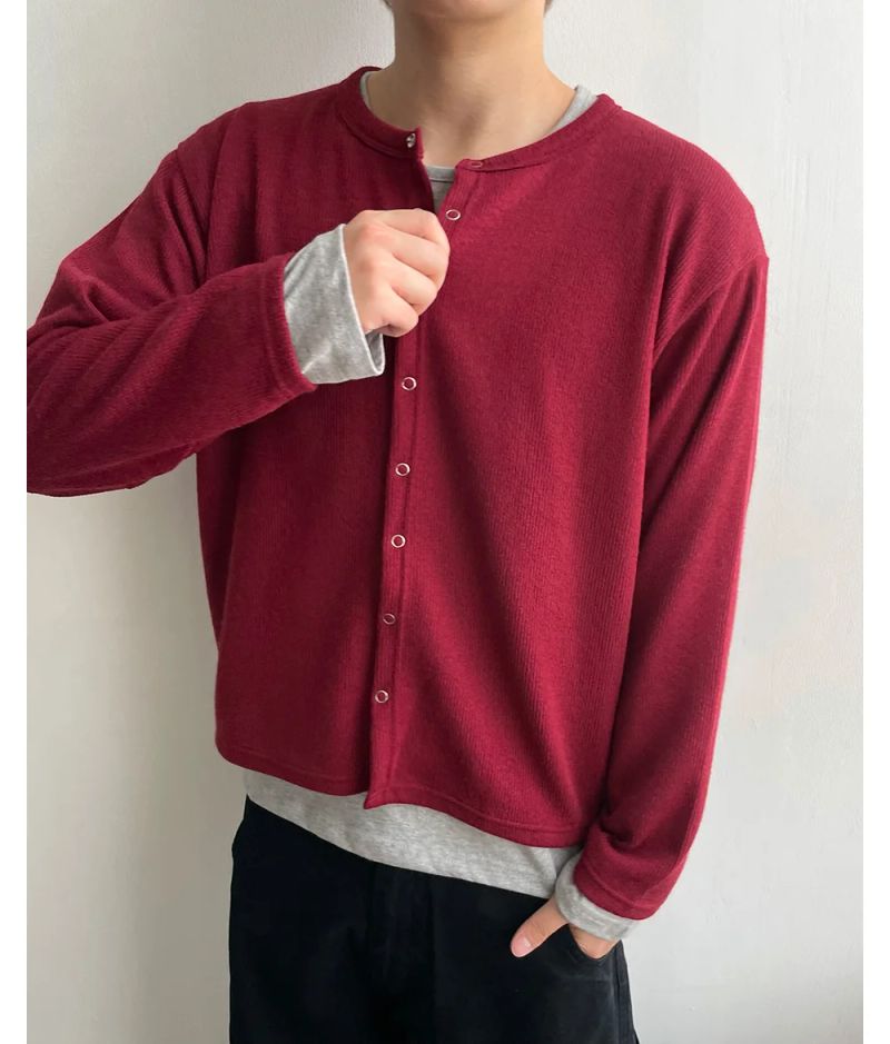 Fleck Cropped Knit Cardigan