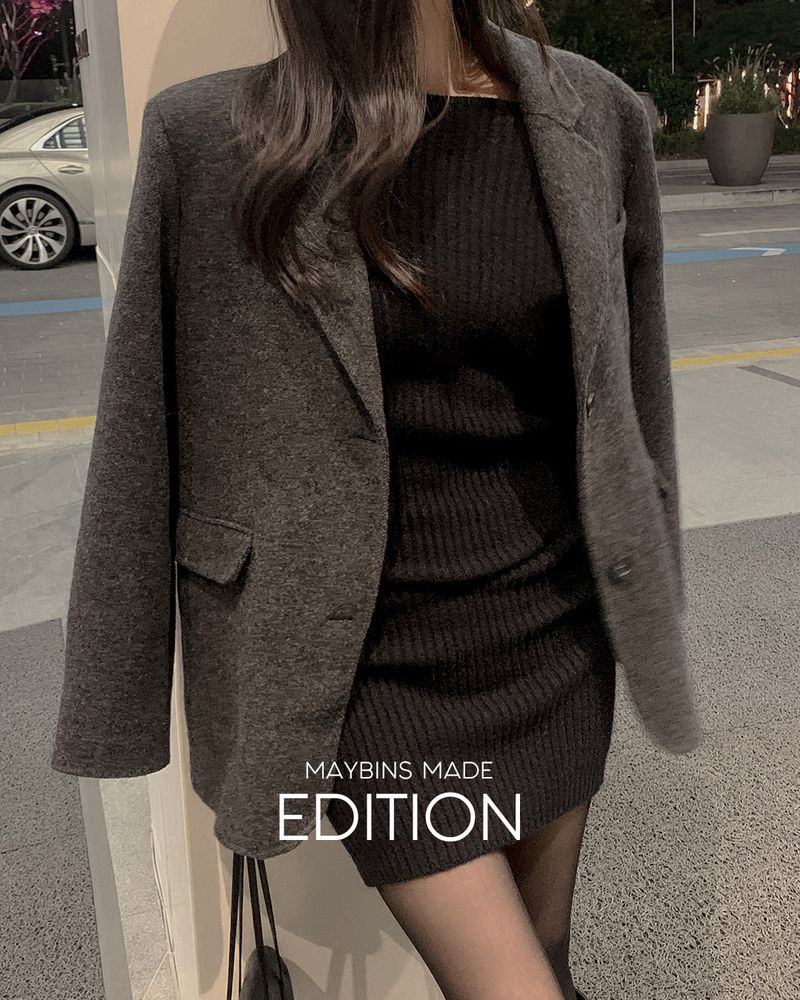 MADE. Mober wool handmade half coat