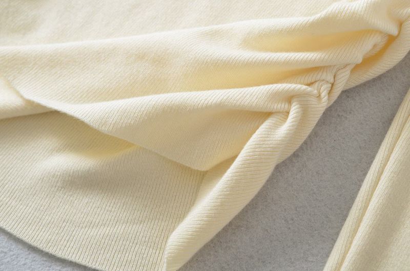 Ruched Off-Shoulder Turtleneck Top