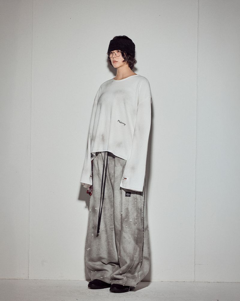 VTG printing heavy waffle LS-IV dirty