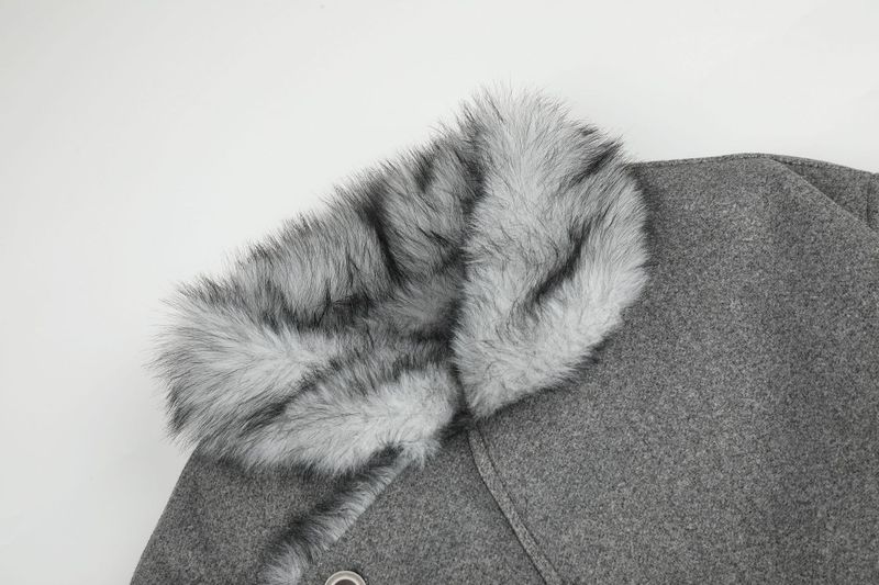Elora Faux Fur Trim Belted Jacket