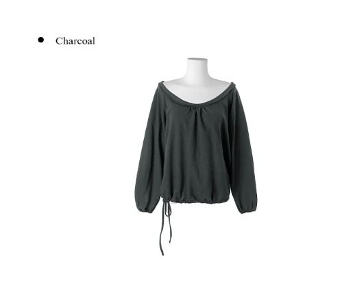 Tyron Round Off-Shoulder Strap Sweatshirt