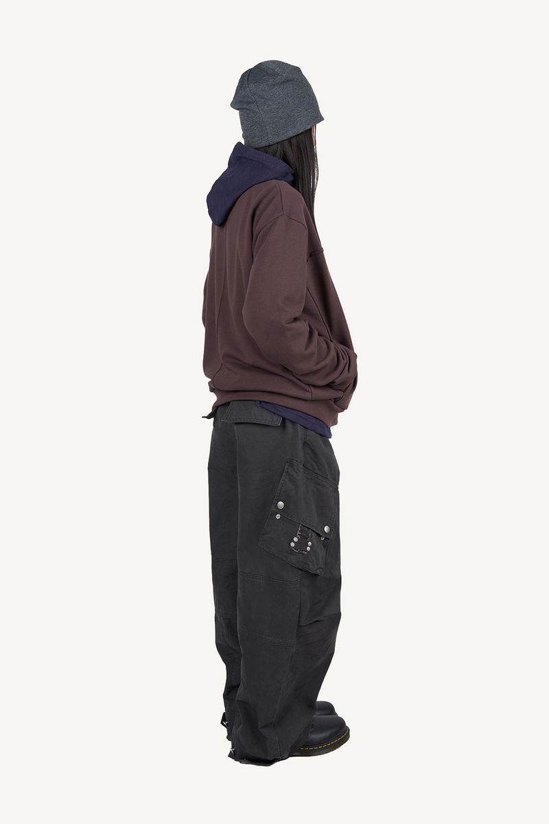 Rivet High-Neck Sweat Zip-Up
