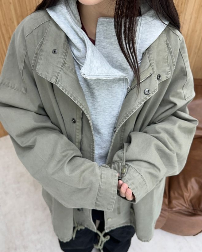 Lawn Washed Pigment Field Jacket