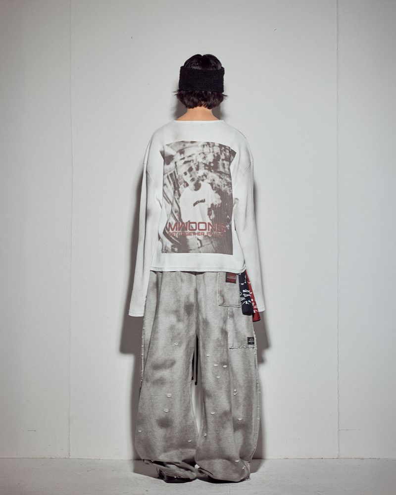 VTG printing heavy waffle LS-IV dirty