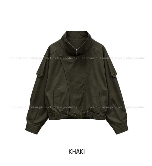 Laco High-Neck Belted Field Jumper