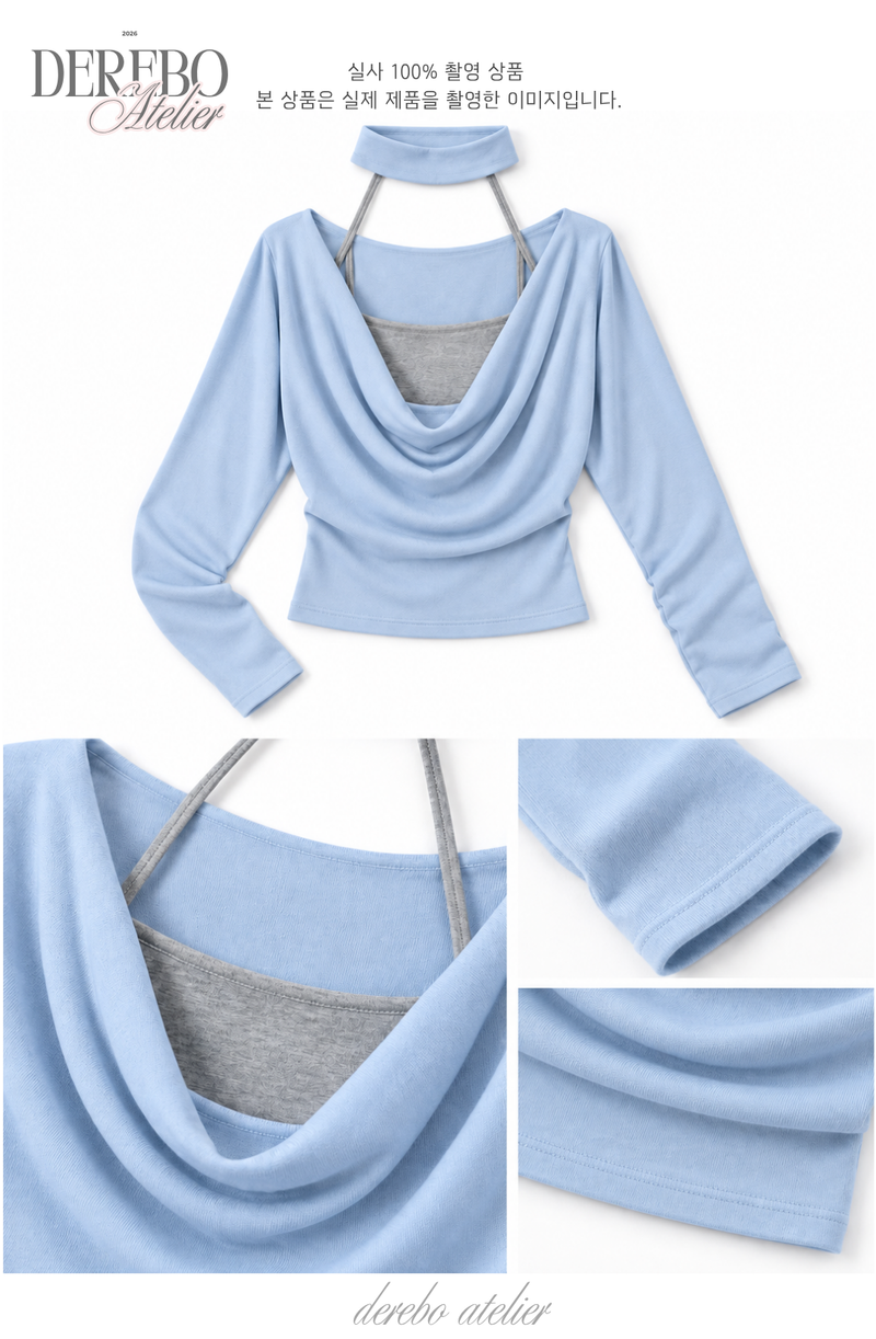 Sky Flow Choker Layered Top