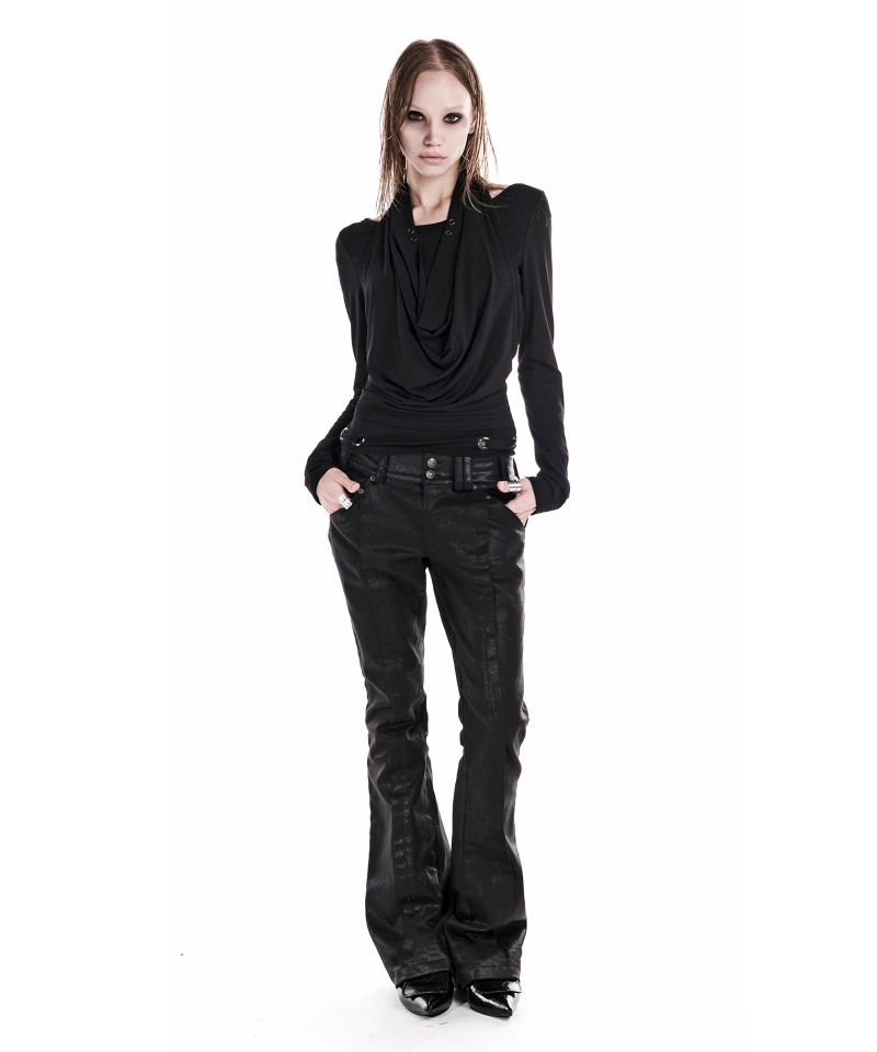 COWL LAYERED LONGSLEEVE TOP