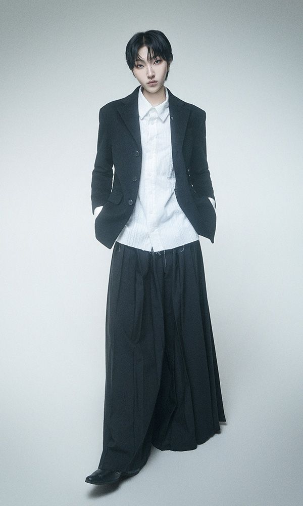 Back Button Single Jacket Black