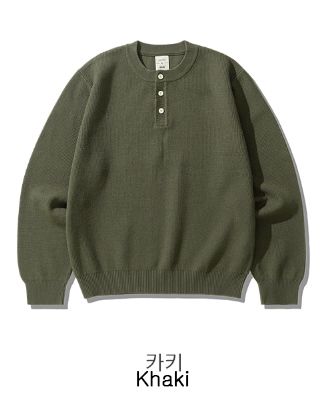 26FW★ ウェーブ レギュラー ヘンリーネック ニット