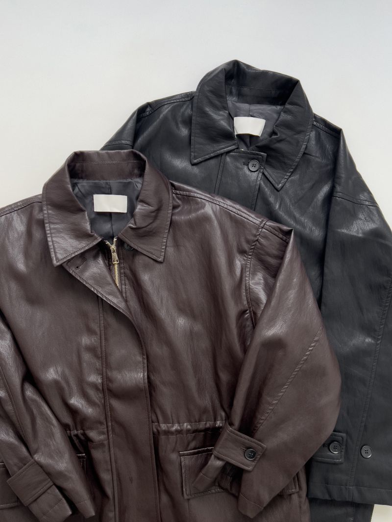 Eleanor Leather Safari Half Jacket