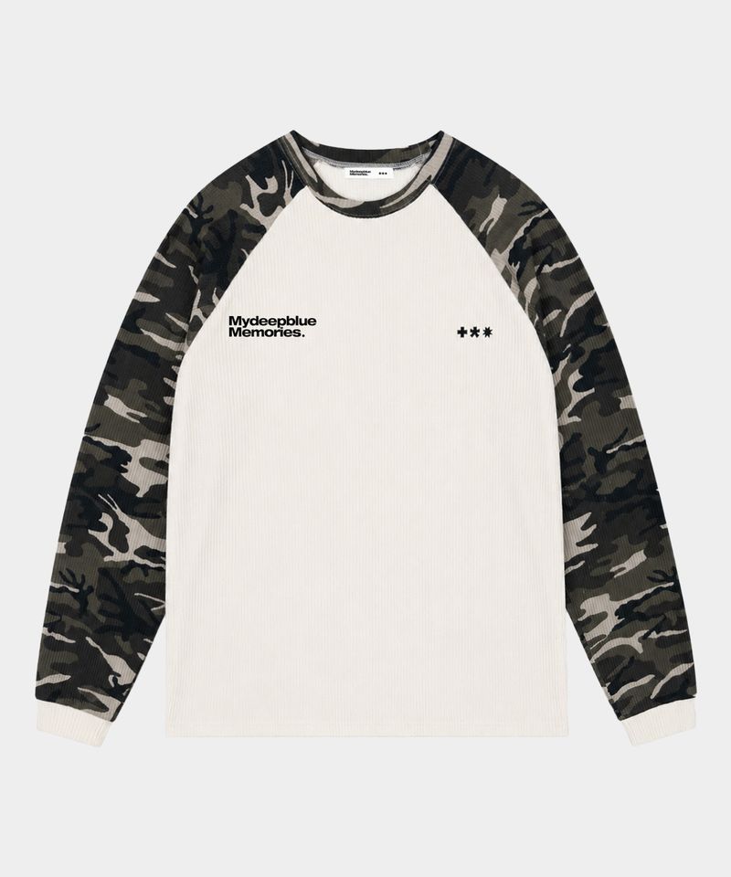 MM LOGO WAFFLE RAGLAN TEE(2 COLORS)