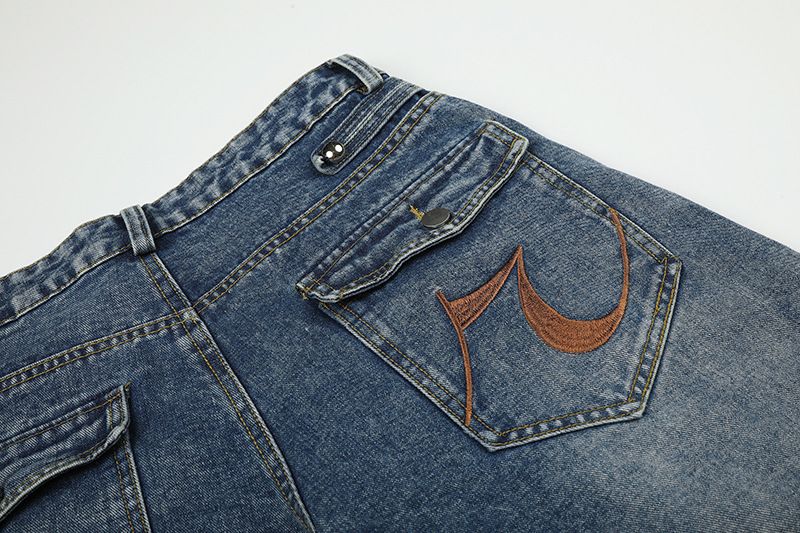 Rosie Multi-Pocket Wide Denim Pants