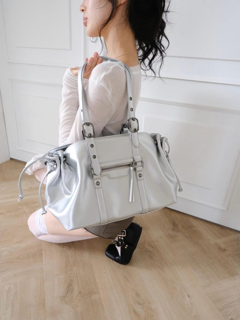 casual leather 2way bag