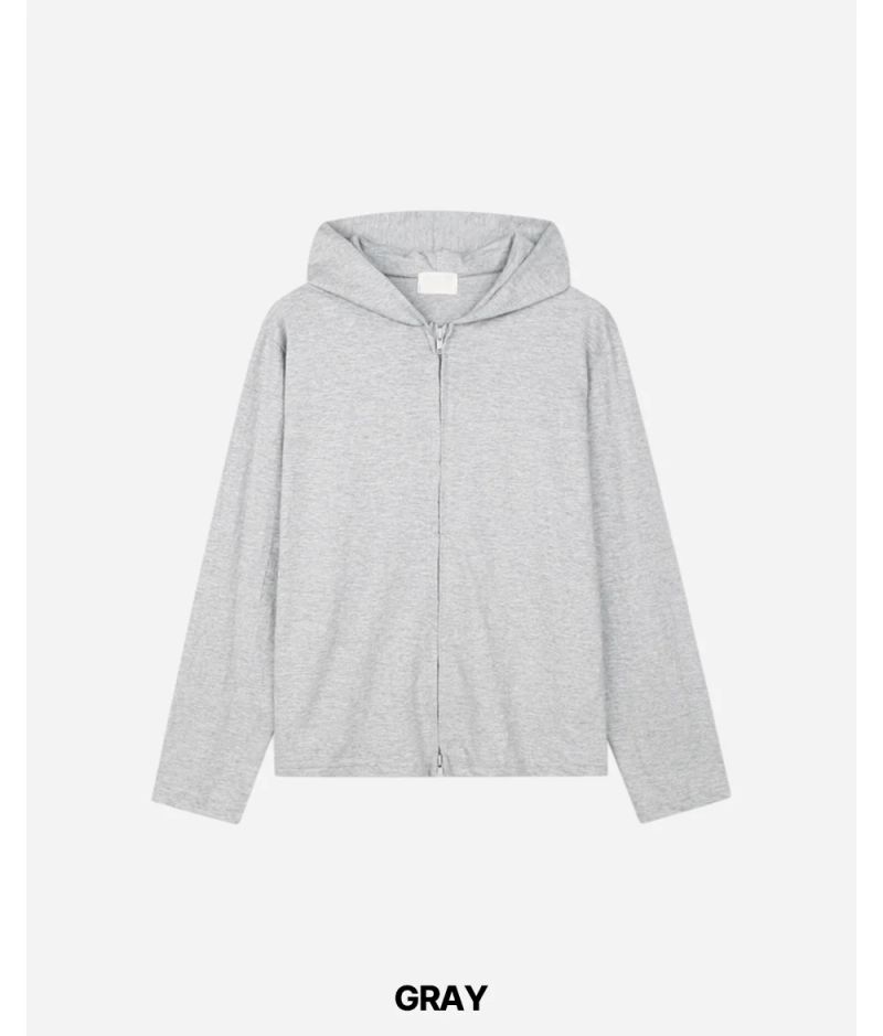 City Slub Crop Hood Zip-up