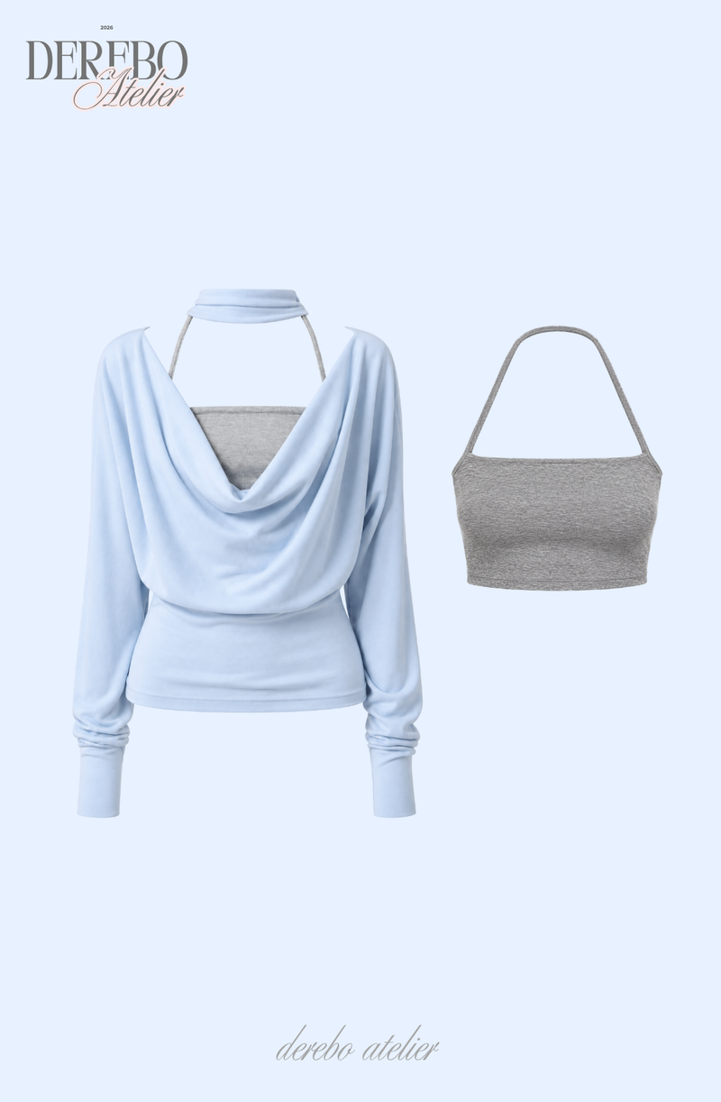 Sky Flow Choker Layered Top