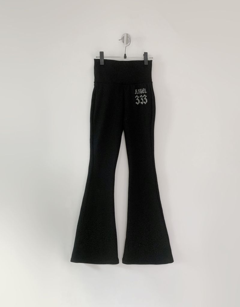 333 y2k cubic training bootcut pants (Black)