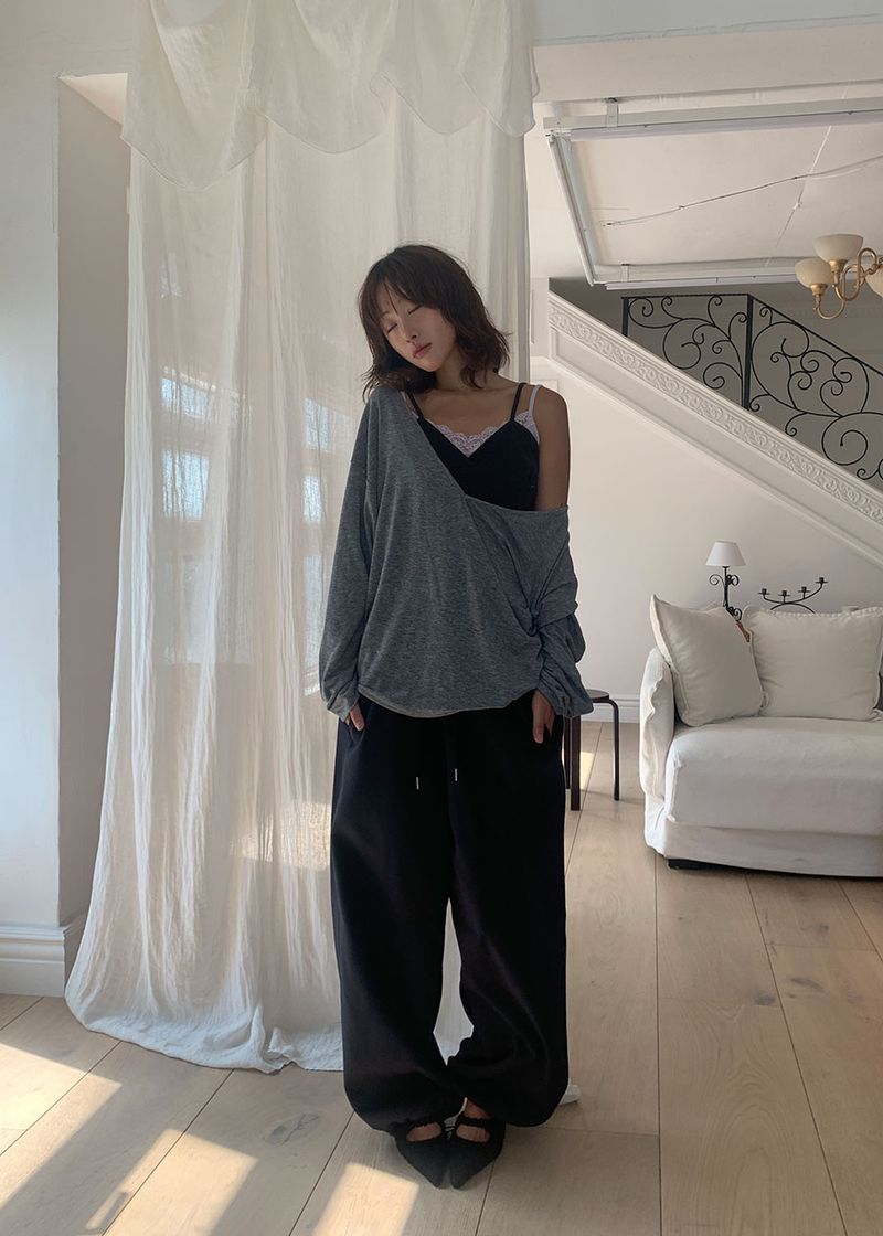 WIDE BALLOON SWEAT PANTS (6color)